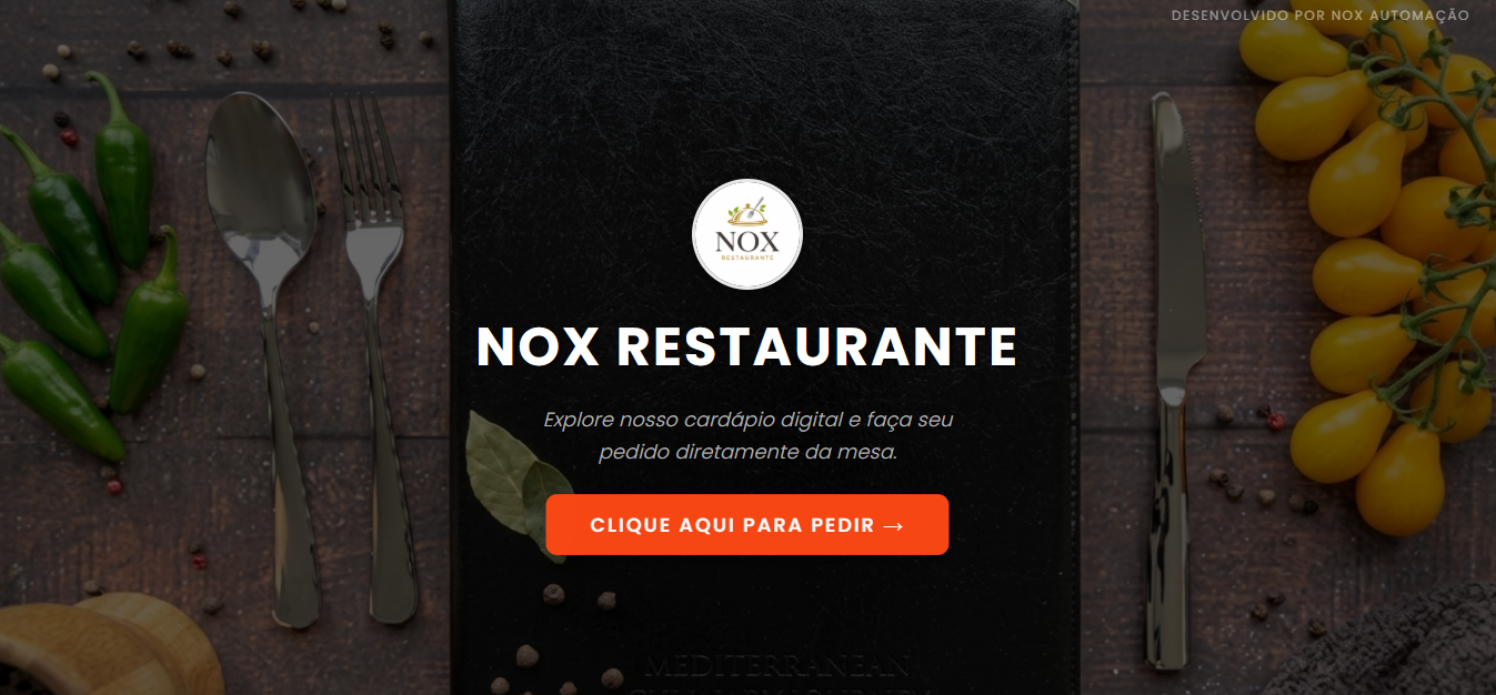 Tela de espera sem destaques com logo do restaurante
