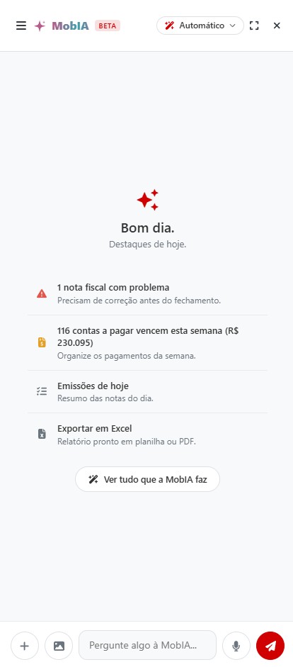 Destaques de hoje no chat da MobIA
